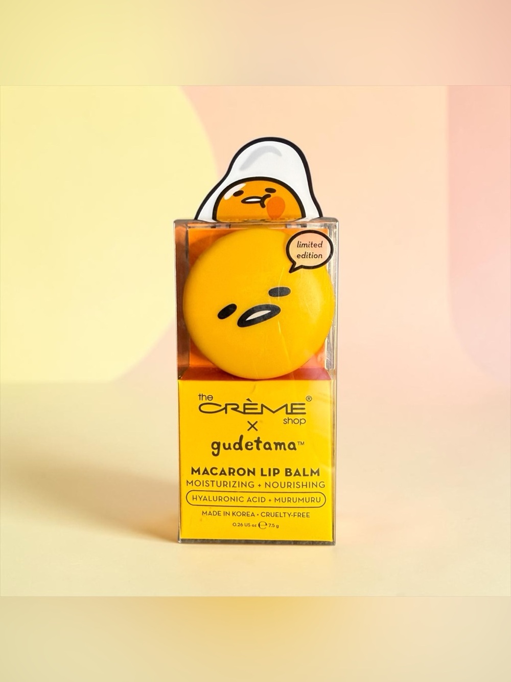 🏷️‼️5/$25🏷️‼️💛the CRÈME shop x gudetama💛Limited Edition Macaron Lip Balm/NIB